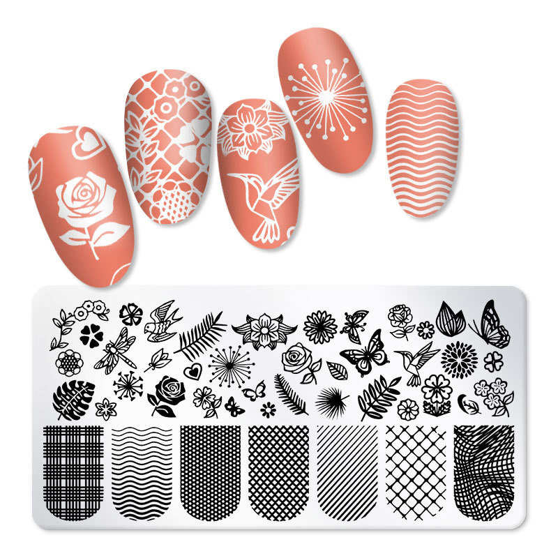 Новые пластины для штамповки ногтей, различные изображения, печать «сделай сам»
